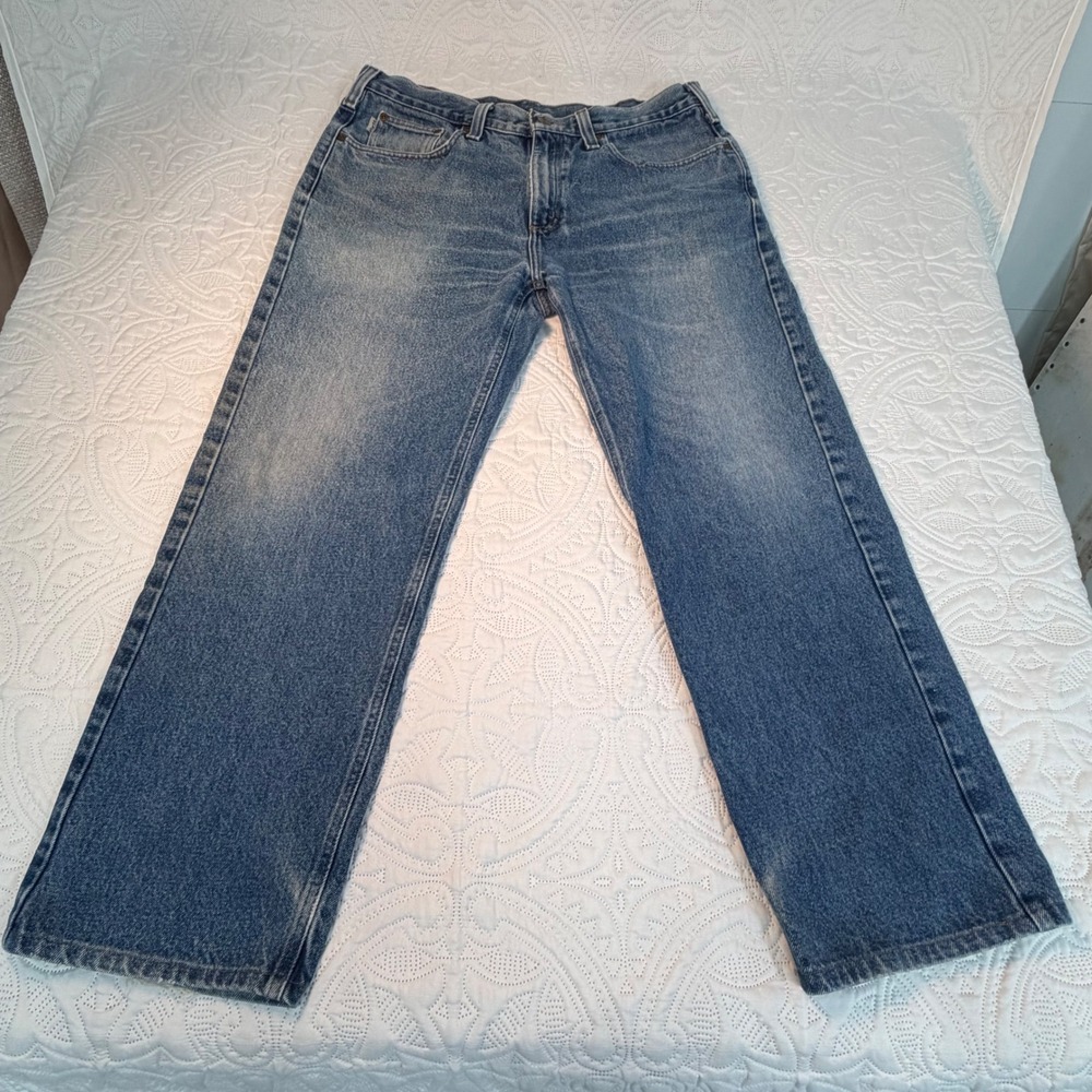 Carhartt Relaxed‎ Fit Jeans Mens 36x30 Blue Denim Workwear B460 DVB Straight Leg